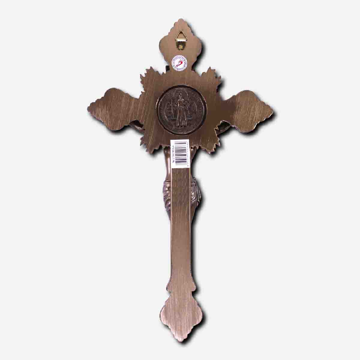 Wall Mounted Crucifix Bronze Finish - 8 x 2 x 14 Inches - Image 5
