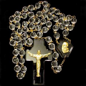 WALL ROSARY - CLEAR BEADS