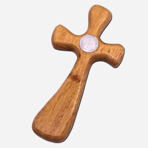 Palm Cross with Saint Benedict Medal - 7 x 1 x
