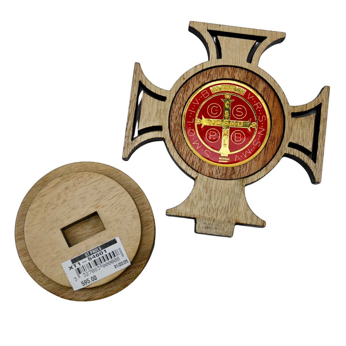 WOODEN CROSS WITH SAINT BENEDICT MEDAL - Image 7