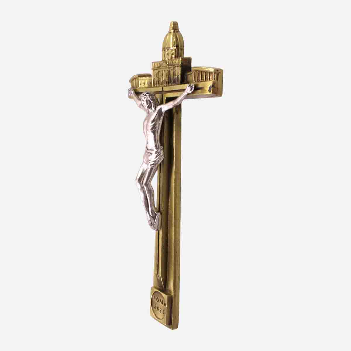 Jubilee Hanging Crucifix - Bronze - 4 x 1 x 8 inches - Made in Italy - Image 3