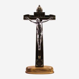 Jubilee Standing Crucifix - 7 x 4 x 16 cm - Made in Italy - Bronze