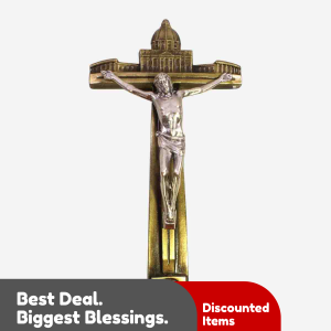 Jubilee hanging Crucifix - Bronze - 3 x 0.5 x 6 inches - Made in Italy