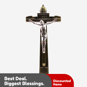 Jubilee Standing Crucifix - 4 x 2 x 8.5 inches - Made in Italy