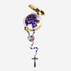 Jubilee Rosary with Case - Blue - Made in Italy