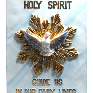 Holy Spirit Plaque - Blue 8 x 1 x