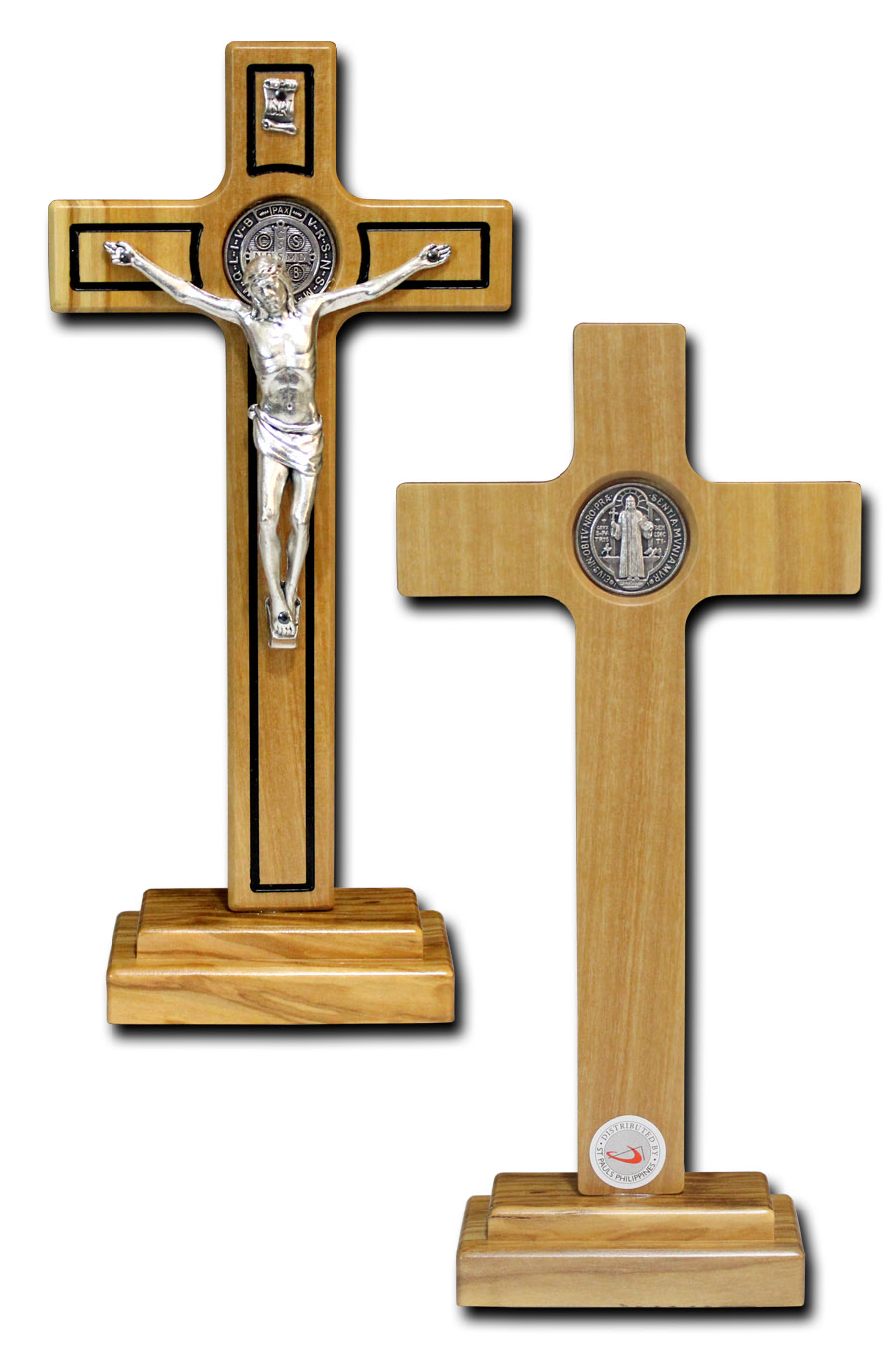 Crucifix with Saint Benedict Medal - 9 Inches - Italy