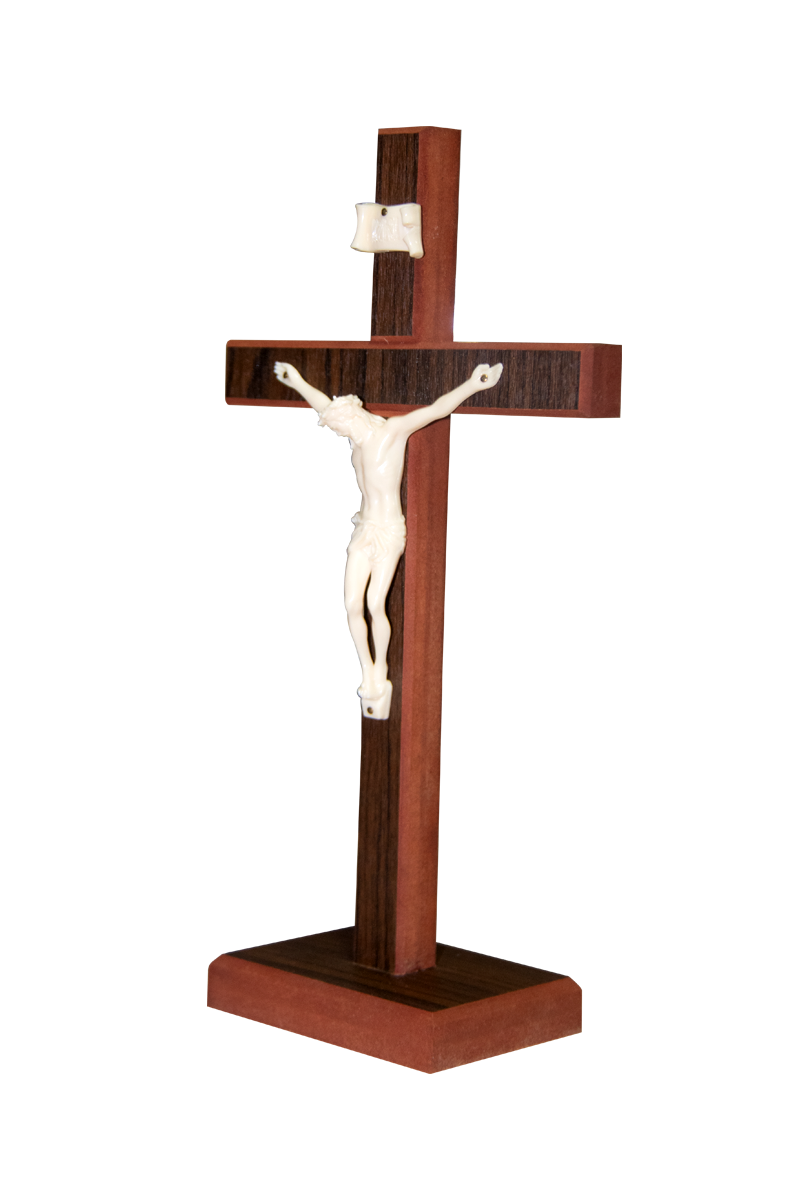 CRUCIFIX WITH STAND GOLD OR WHITE - 12 INCHES - Image 5