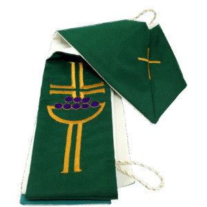 1 PIECE REVERSIBLE STOLE - CREAM AND GREEN