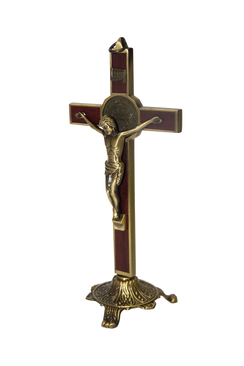 Crucifix with Saint Benedict Medal - Copper Finish - 8 inches - Image 6