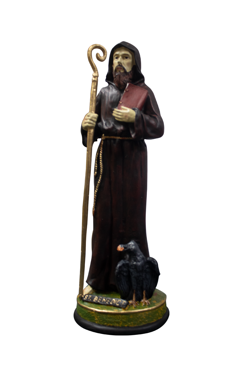 SAINT BENEDICT WITH CROW - 11 INCHES - Image 4