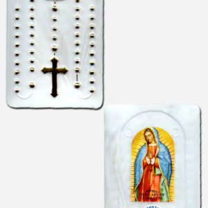 APRIL-CRYSTAL OUR LADY OF GUADALUPE BIRTHSTONE ROSARY CARD