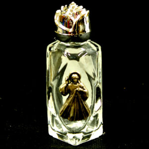 Empty Holy Water Glass Bottle Rectangle