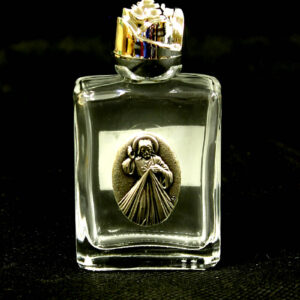 Empty Holy Water Glass Bottle - Square