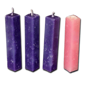 Advent Candle with Prayer Guide - Small