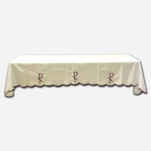 Altar Cloth White and Purple with PX - 58 x