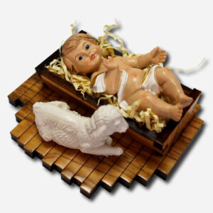 Baby Jesus with Crib - Italy - 3 x 3 x