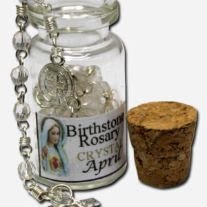 BIRTHSTONE ROSARY IN A BOTTLE - CRYSTAL APRIL
