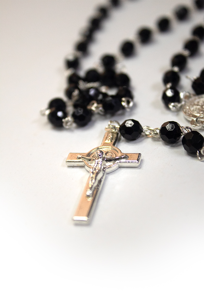 SAINT BENEDICT ROSARY- BLACK