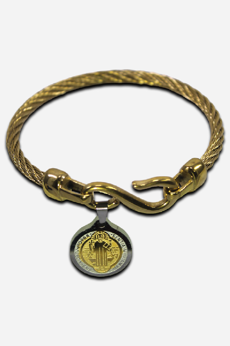 BRACELET WITH SAINT BENEDICT MEDAL - 6 X - BLUE GIFTBOX - Image 3