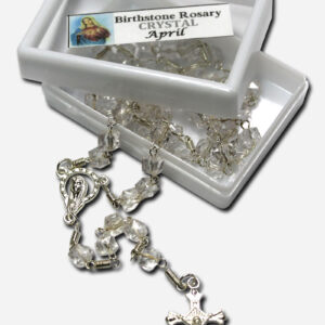 BIRTHSTONE ROSARY -CRYSTAL APRIL