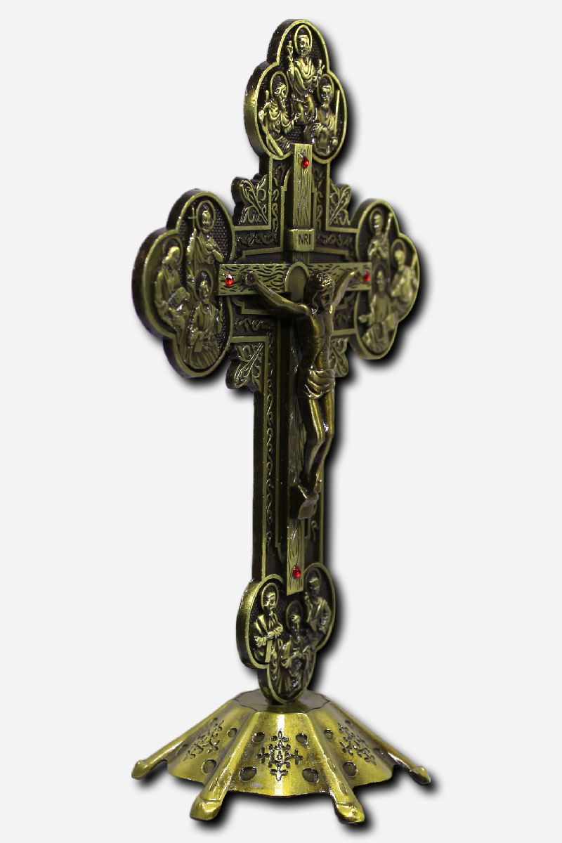 Bronze Finish Crucifix with Stand - 13 x 8 x - Image 3