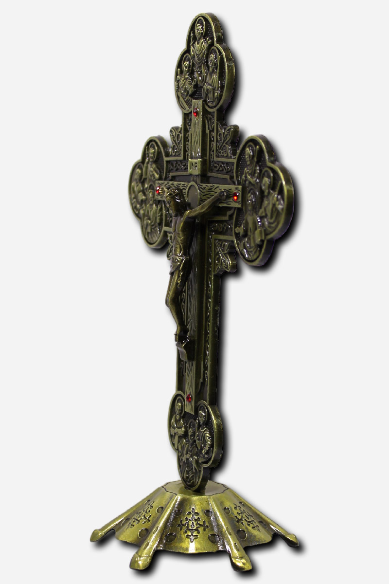 Bronze Finish Crucifix with Stand - 13 x 8 x - Image 4