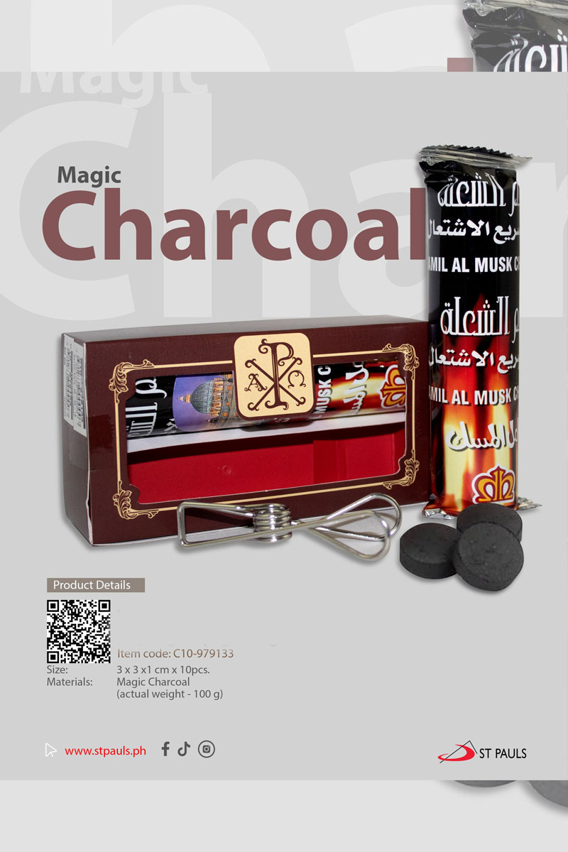 Magic Charcoal with Tong - 10 pieces per pack