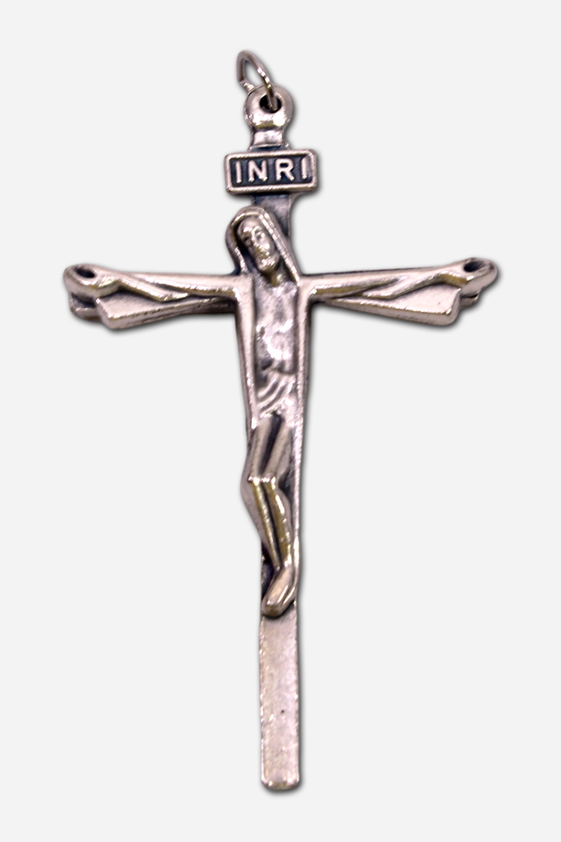 Nickel Cross Pendant 4 x 7 cm