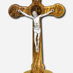 Cross with Saint Benedict - 8 inches - Made in Italy