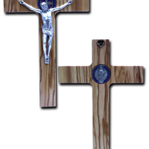 Cross with Saint Benedict Medal - 10 Inches Made in Italy
