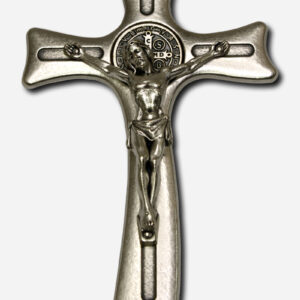 CRUCIFIX WITH SAINT BENEDICT MEDAL - 5 INCHES - ITALY