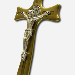 CRUCIFIX WITH SAINT BENEDICT MEDAL - BRONZE MADE IN ITALY