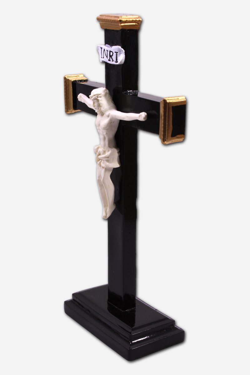 Black Crucifix with Stand - 5 x 2 x - Image 3