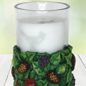 Christmas Candle with Glass - 4 inches