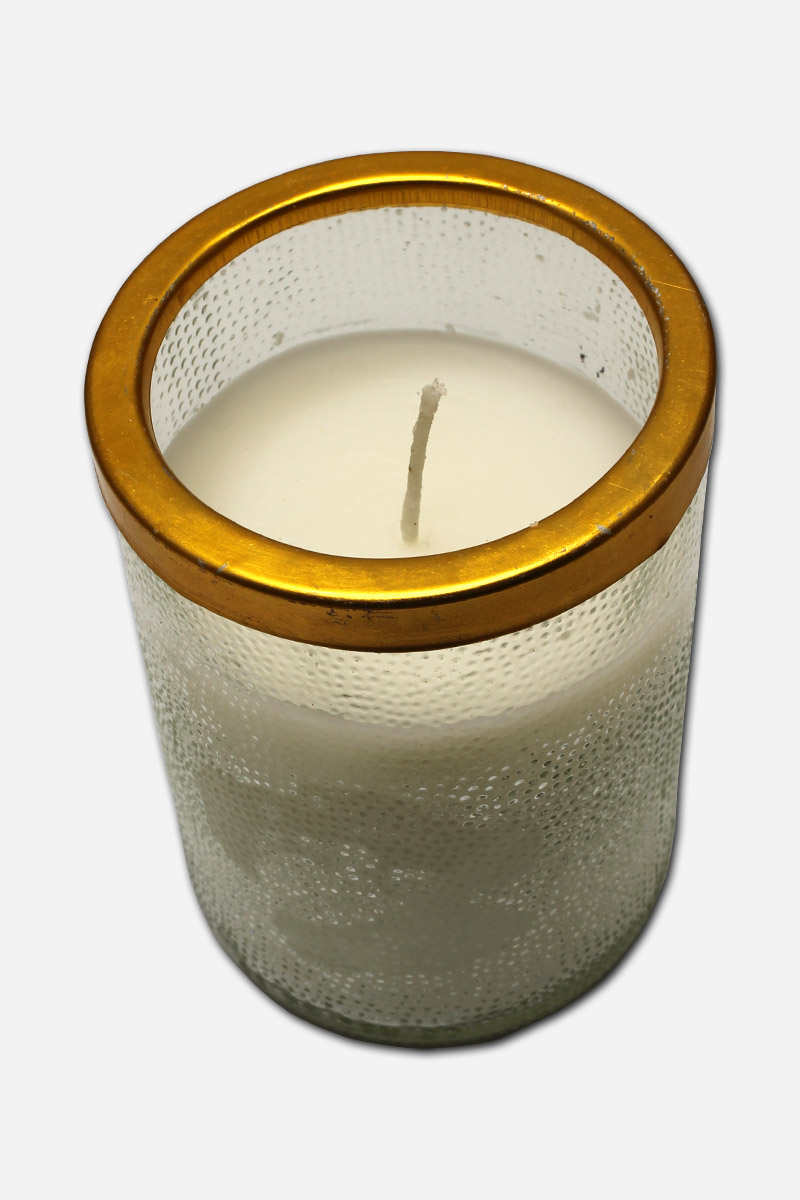 CANDLE IN GLASS - 3 X 3 x 4 INCHES - C9-11853