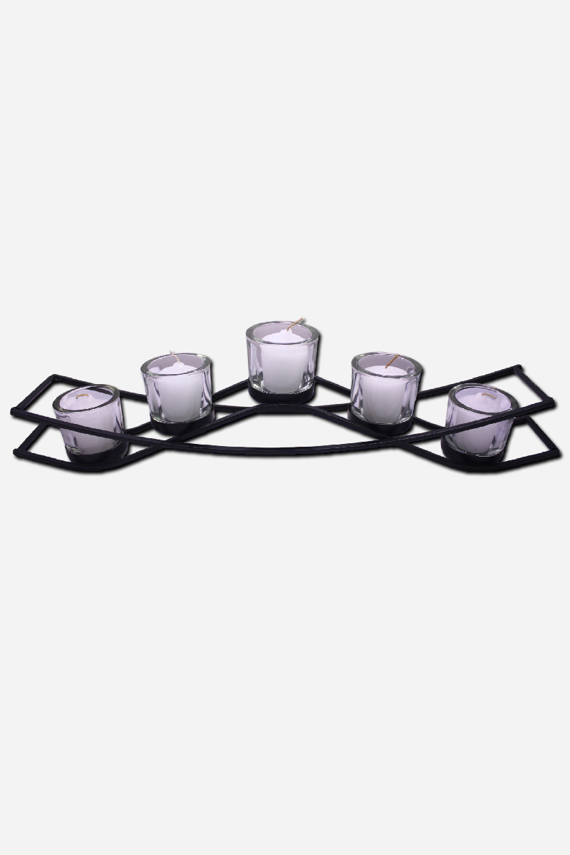 CANDLE HOLDER WITH 5 CANDLES - 20 X 3 X