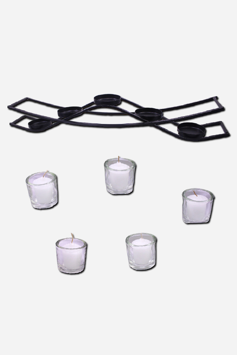 CANDLE HOLDER WITH 5 CANDLES - 20 X 3 X - Image 2