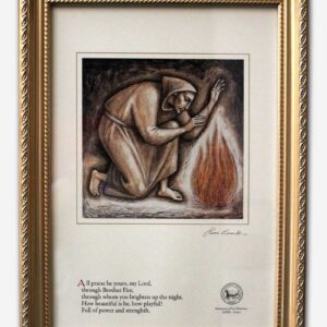 CANTICLE OF CREATURES BROTHER FIRE - GLASS COVERED 10 X 1 X