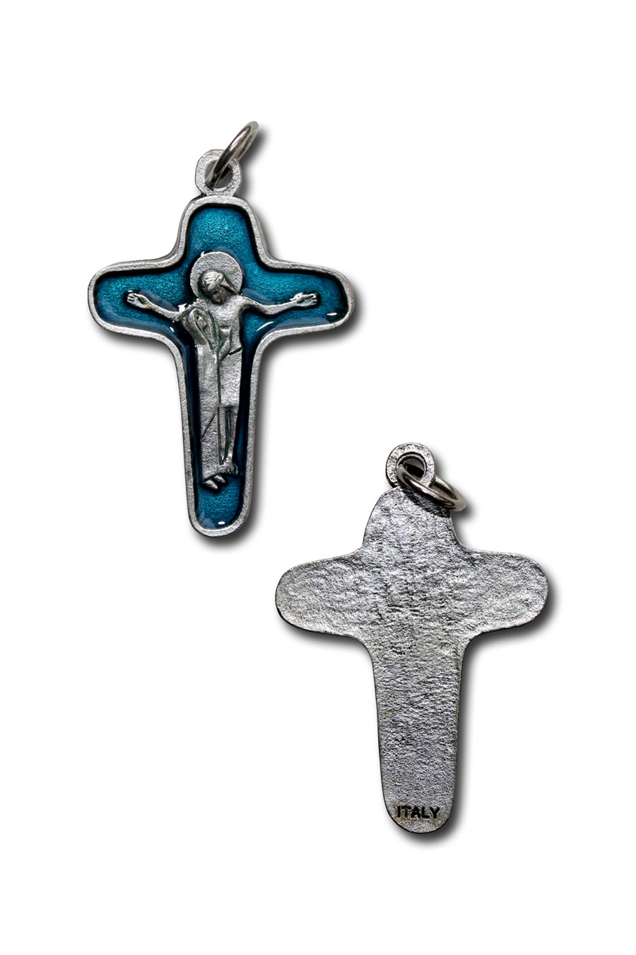 Precious Blood Cross Pendant Blue - Small