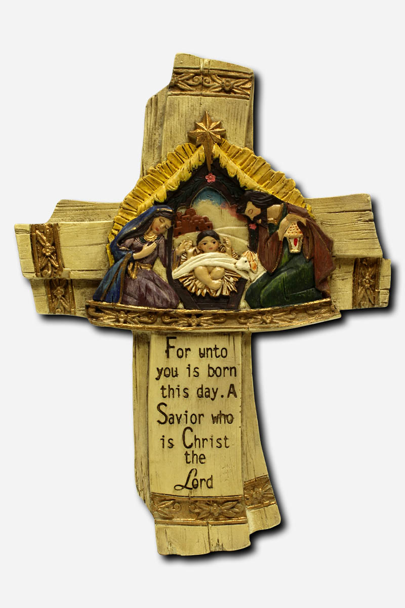 CROSS WITH NATIVITY - 14 X 1 X