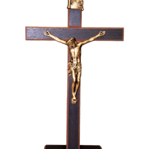 CRUCIFIX WITH STAND GOLD -