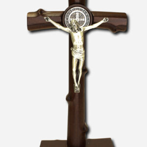 CRUCIFIX WITH SAINT BENEDICT MEDAL - 8 INCHES - ITALY