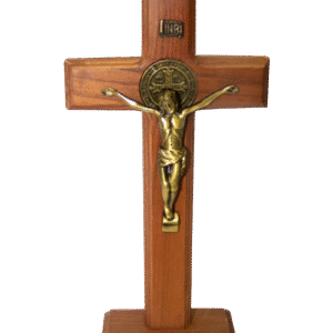 CRUCIFIX WITH STAND - BRONZE FINISH -