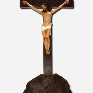 CRUX MOUNTED ON ROCK STAND - BROWN -