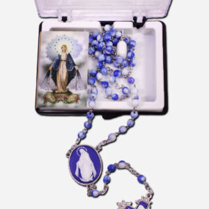 Cameo Rosary with Miraculous Medal - 6mm Beads