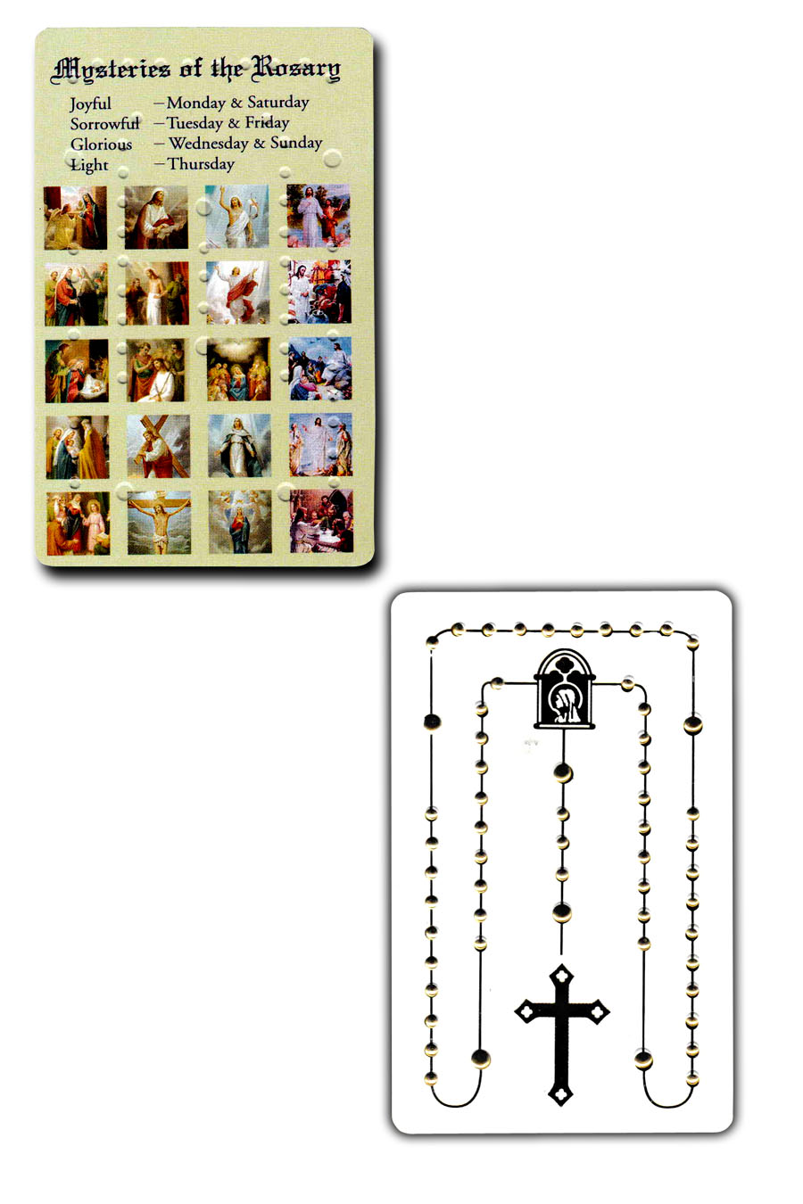 Card Rosary - Embosed