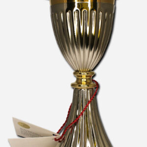 Chalice with Paten and Pouch - Two Tone - Made in Italy - 6 x 6 x 16 cm