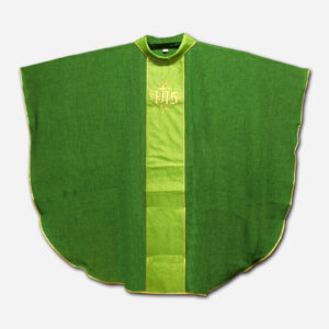 Chasuble Italian Green - Round Collar Small