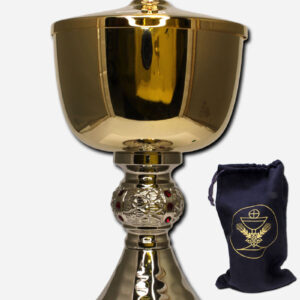 Ciborium with Pouch - Made in Italy - 8 x 8 x